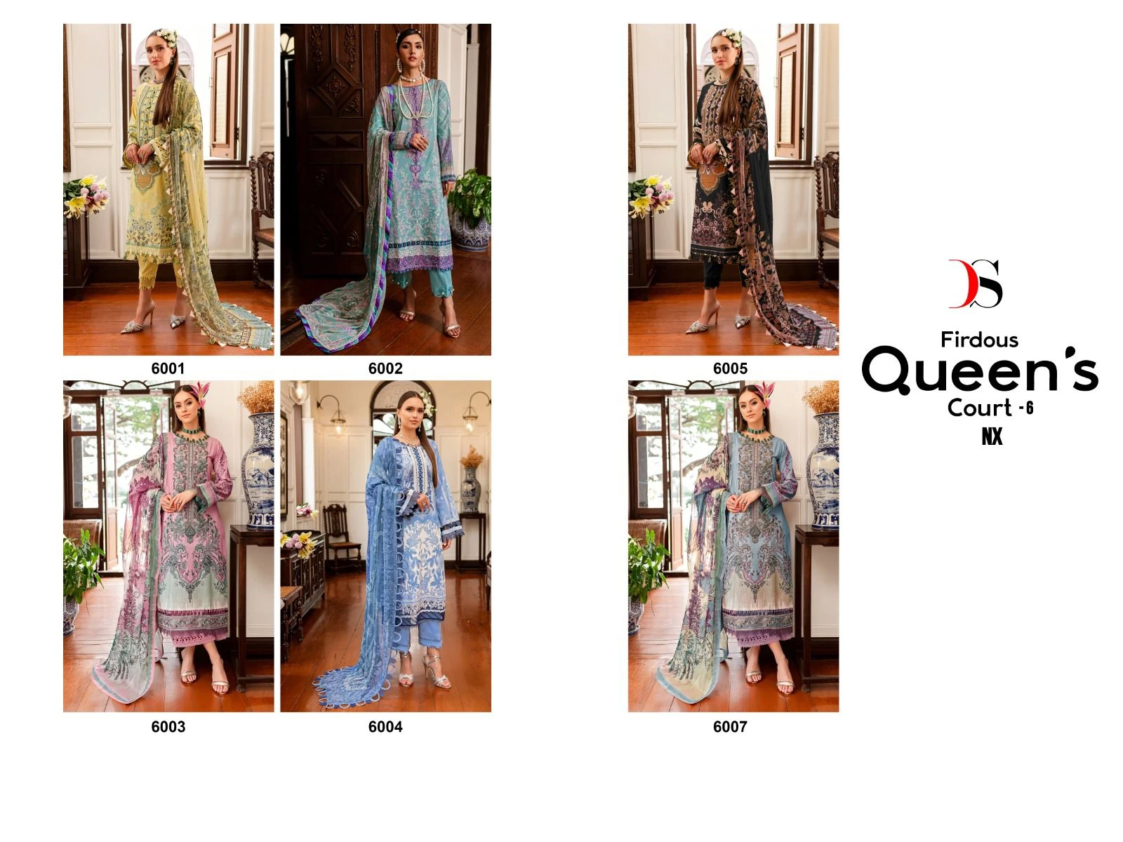 Deepsy Suit Firdous Queen’S Court 6 Nx Pure Cotton Print Wholesale Pakistani Salwar Suit Catalog — Wholesale Salwar Suits, Deepsy Suit wholesale from Surat — view 7